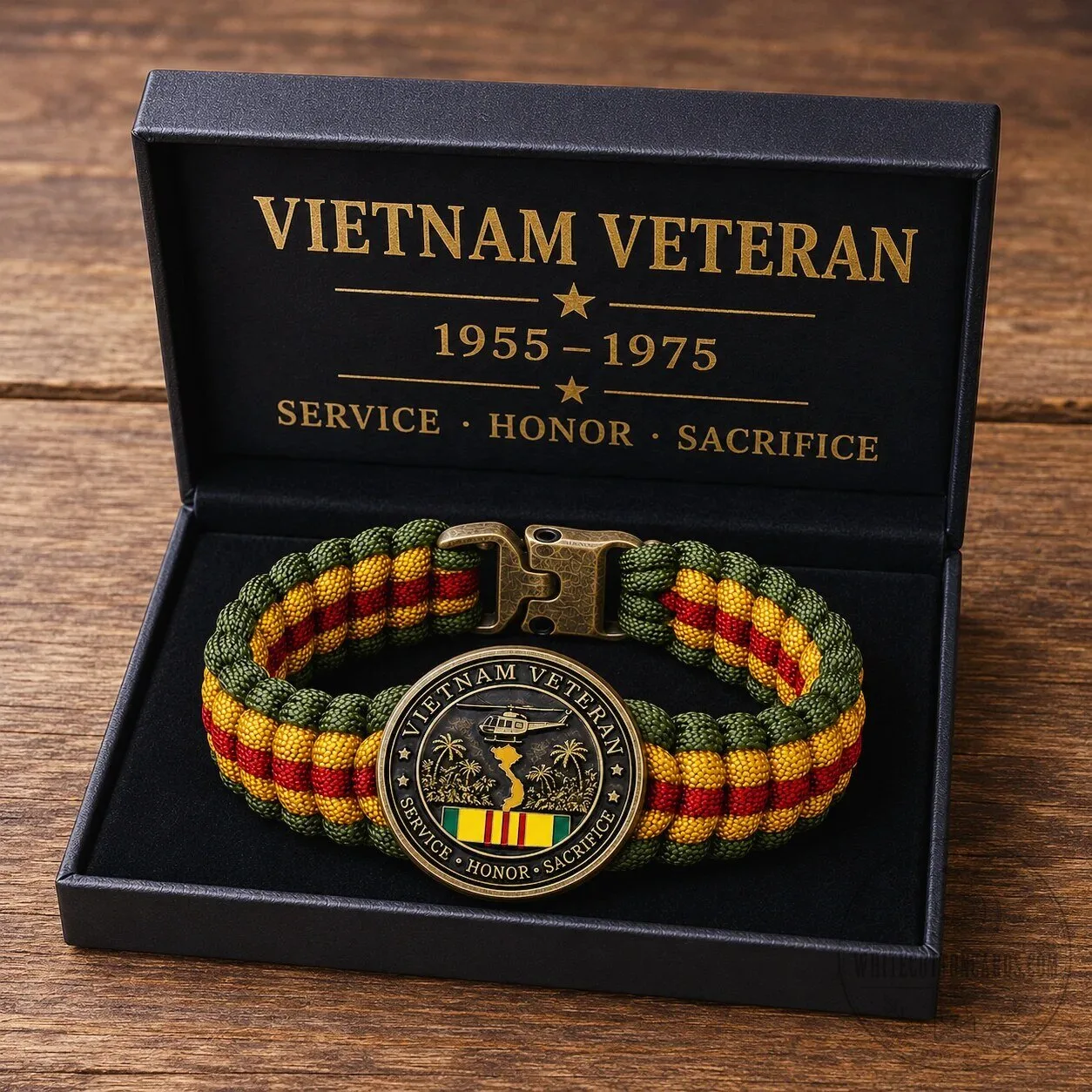 Vietnam Veteran Service Honor Sacrifice Paracord Bracelet