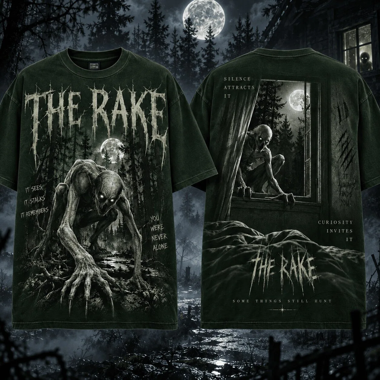 The Rake Horror Character Gothic Creepy Urban Legend Halloween T-Shirt 5 The Rake Horror Character Gothic Creepy Urban Legend Halloween T-Shirt