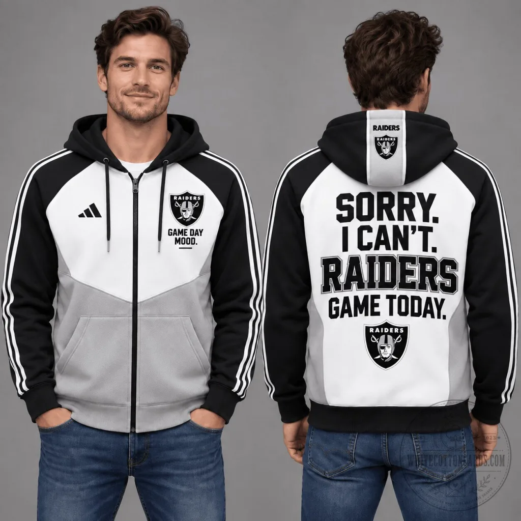 Las Vegas Raiders NFL Game Day Mood Zip-Up Hoodie Las Vegas Raiders NFL Game Day Mood Zip-Up Hoodie