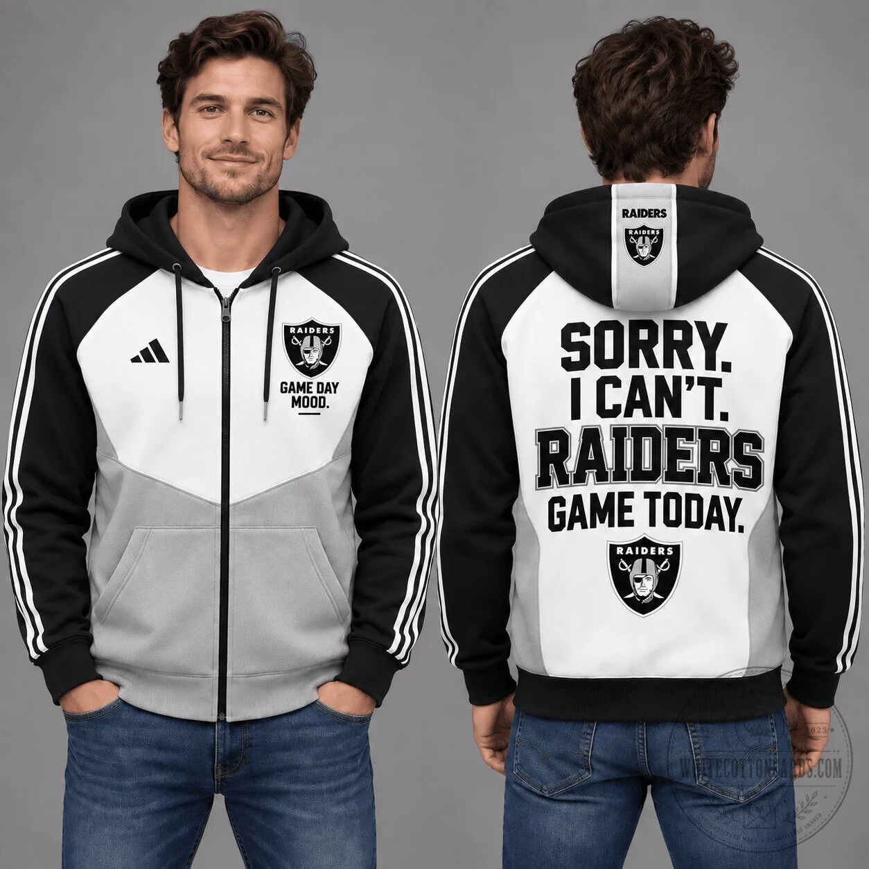 Las Vegas Raiders NFL Game Day Mood Zip-Up Hoodie