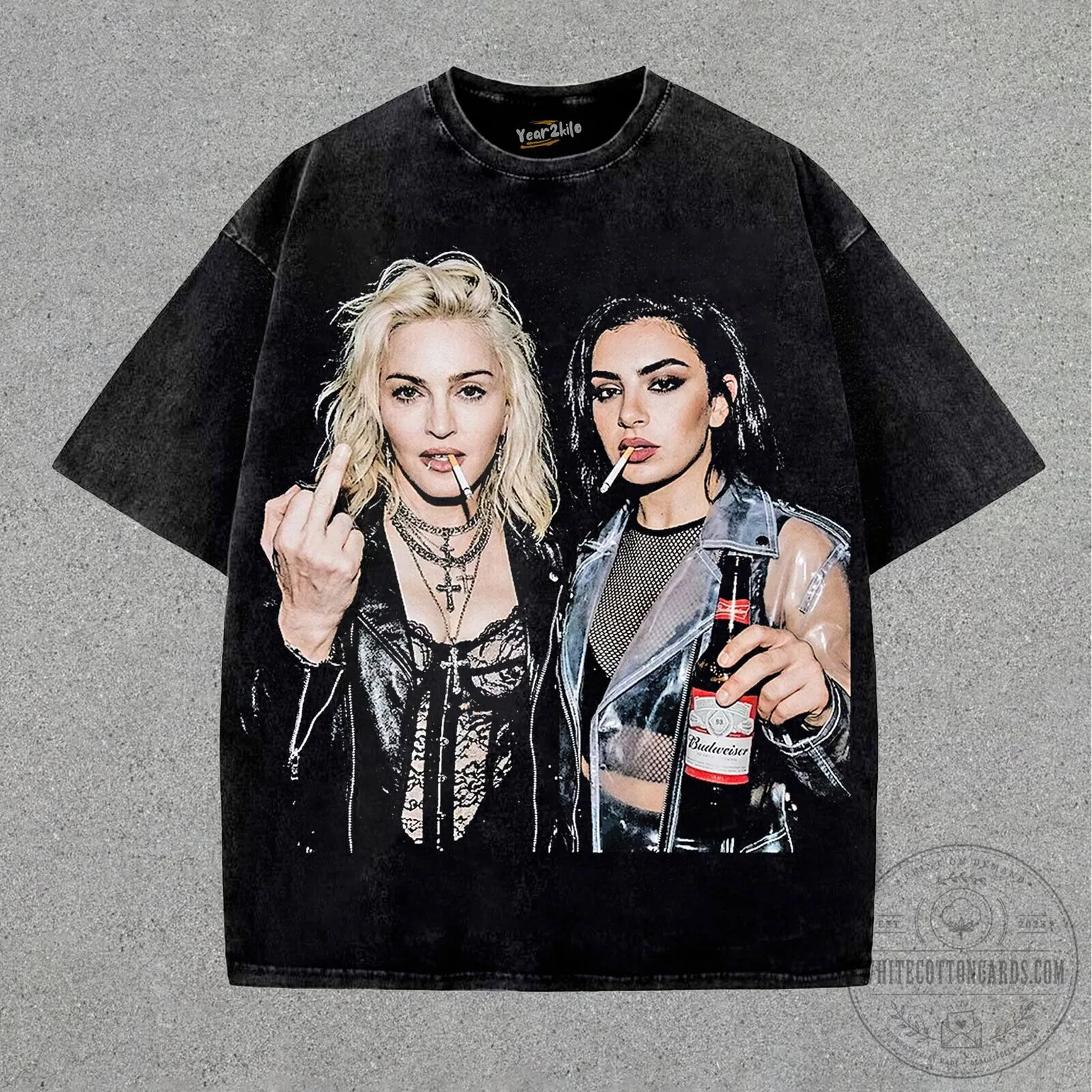 Madonna and Charli XCX Music Tour Graphic Print T-Shirt 3 Madonna and Charli XCX Music Tour Graphic Print T-Shirt