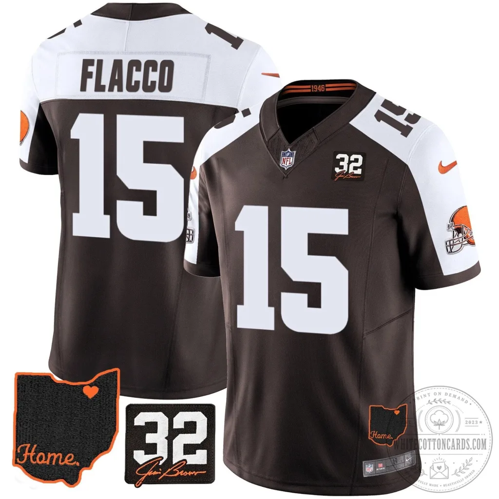 Cleveland Browns Football Jersey Number 15 for Joe Flacco Cleveland Browns Football Jersey Number 15 for Joe Flacco