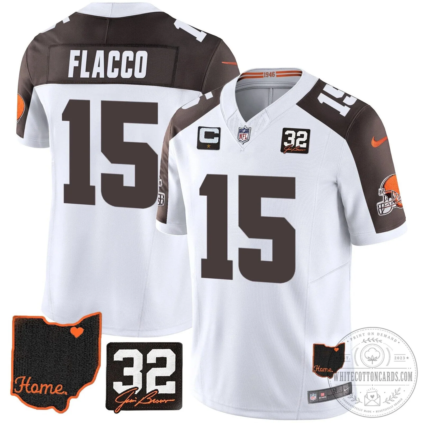 Cleveland Browns Football Jersey Number 15 for Joe Flacco 13 Cleveland Browns Football Jersey Number 15 for Joe Flacco