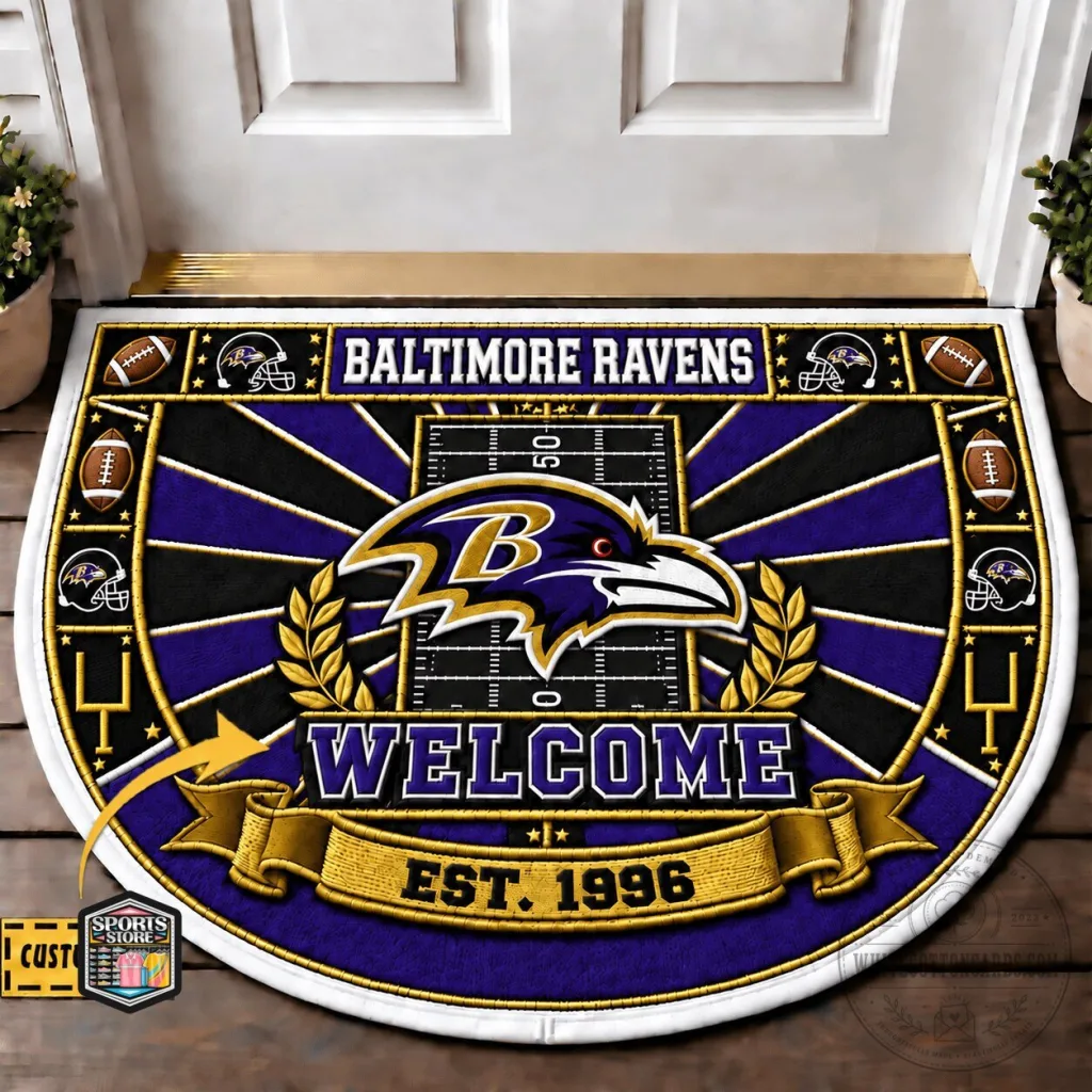 Baltimore Ravens Football Team Welcome Home Doormat Baltimore Ravens Football Team Welcome Home Doormat