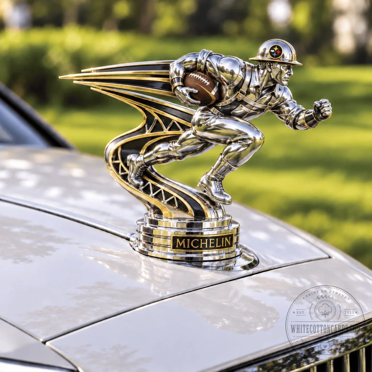 Michelin Football Player Chrome Car Hood Ornament