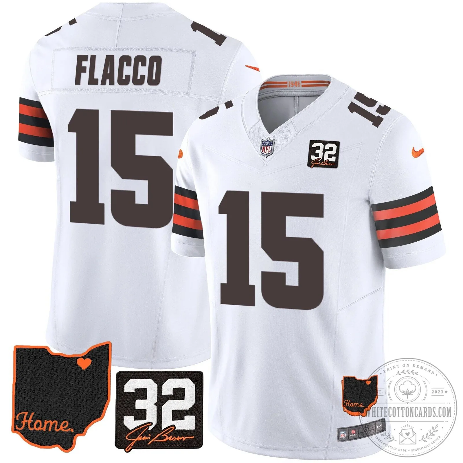 Joe Flacco Cleveland Browns Football Jersey Number 15 11 Joe Flacco Cleveland Browns Football Jersey Number 15