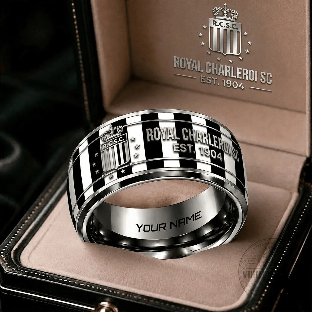 Royal Charleroi Sporting Club Belgian Pro League Personalized Ring 2 Royal Charleroi Sporting Club Belgian Pro League Personalized Ring