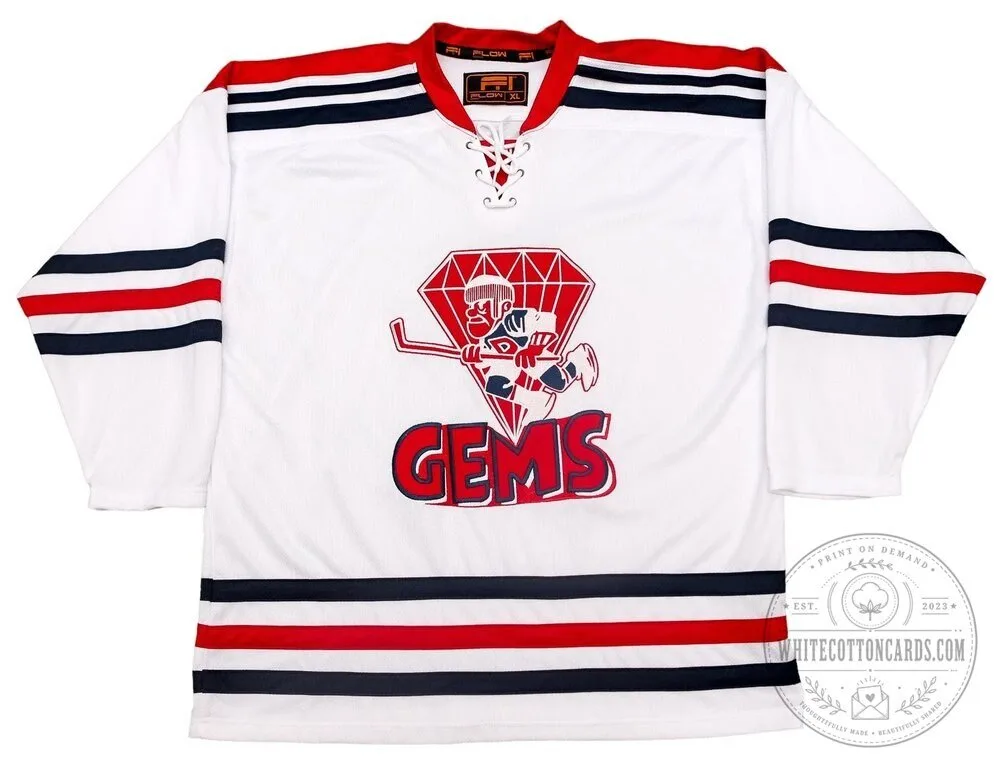 Dayton Gems 1960s Vintage White Hockey Jersey