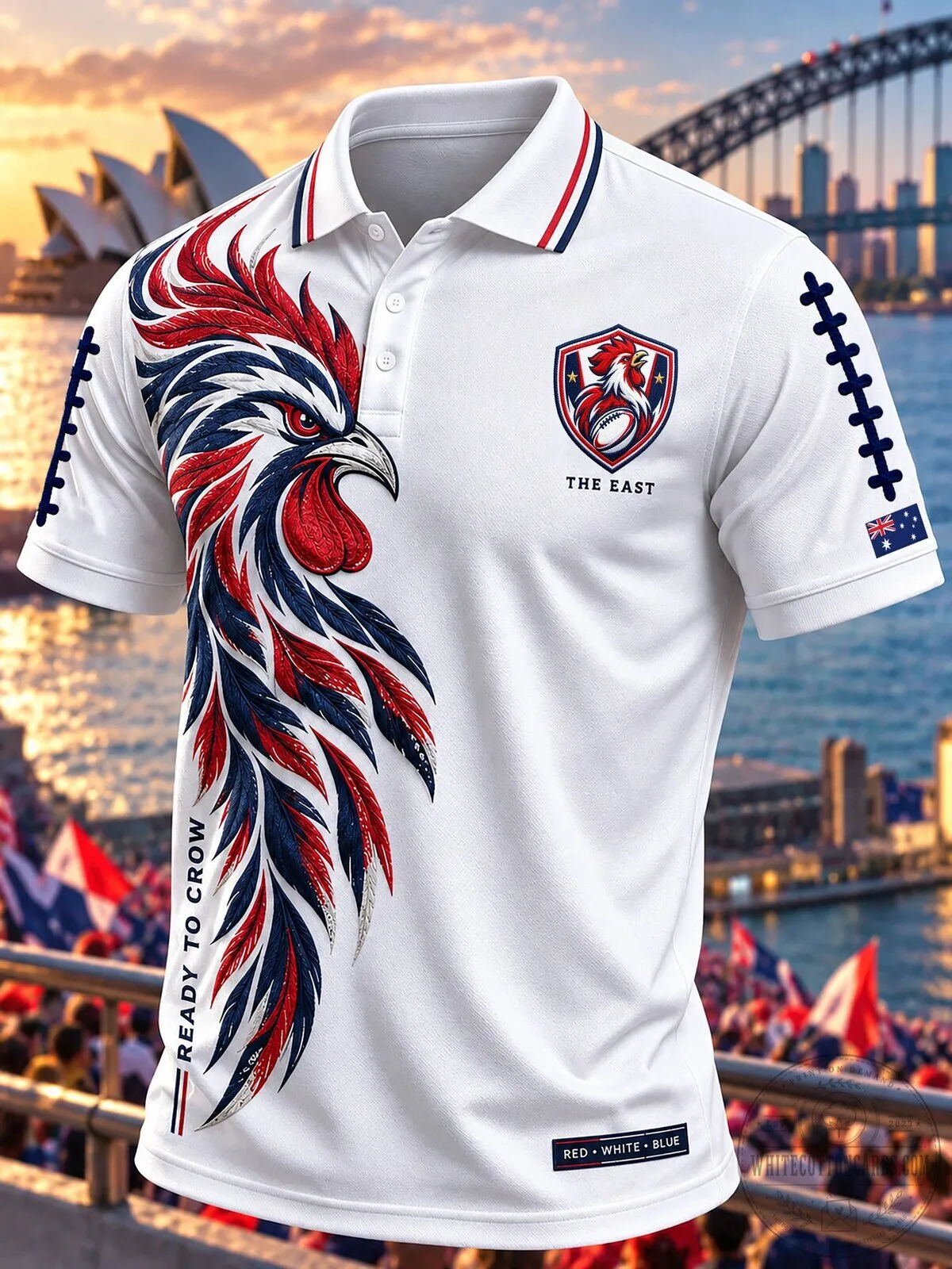 Rugby Lovers Rooster Design Men's Casual Polo Shirt 2 Rugby Lovers Rooster Design Men's Casual Polo Shirt