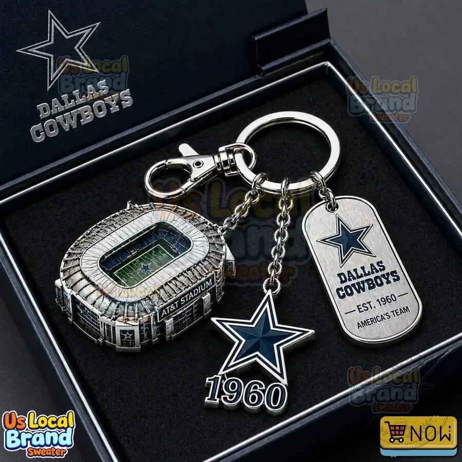 Dallas Cowboys AT&T Stadium Football Team Logo Keychain 8 Dallas Cowboys AT&T Stadium Football Team Logo Keychain