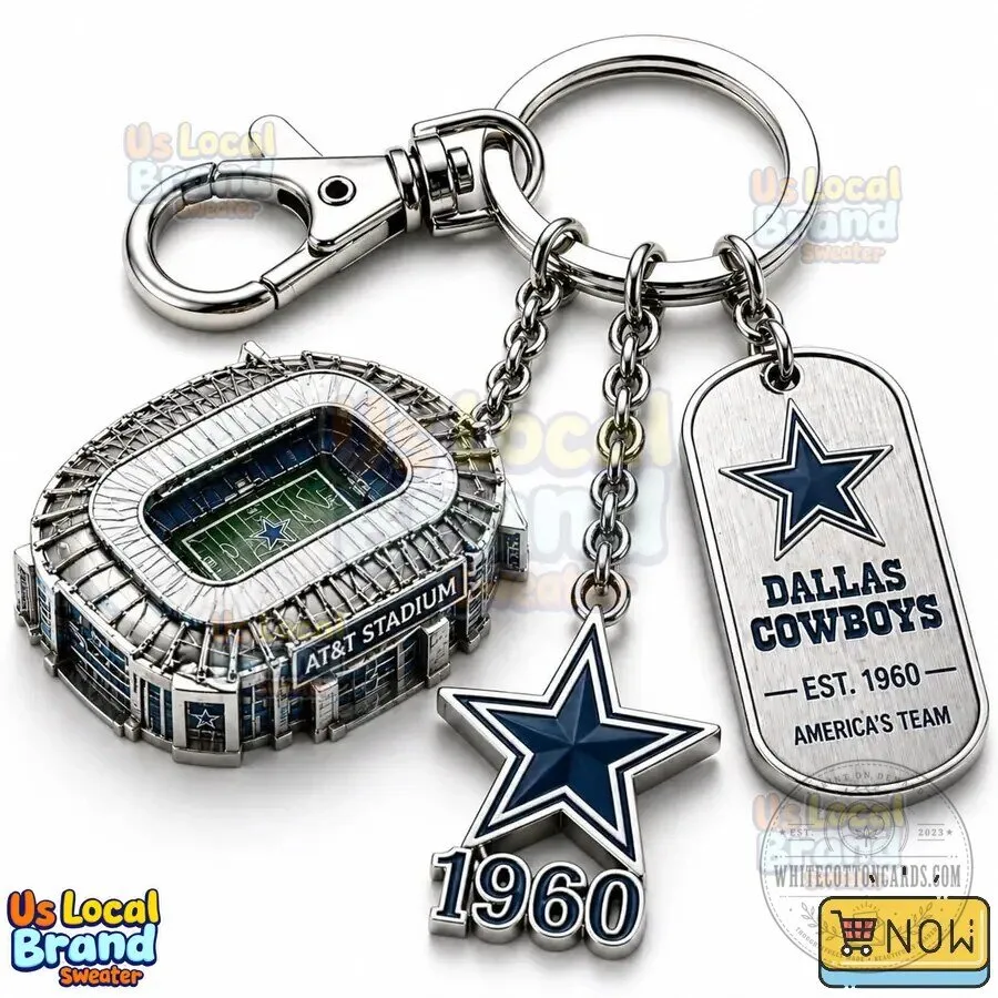 Dallas Cowboys AT&T Stadium Football Team Logo Keychain 9 Dallas Cowboys AT&T Stadium Football Team Logo Keychain