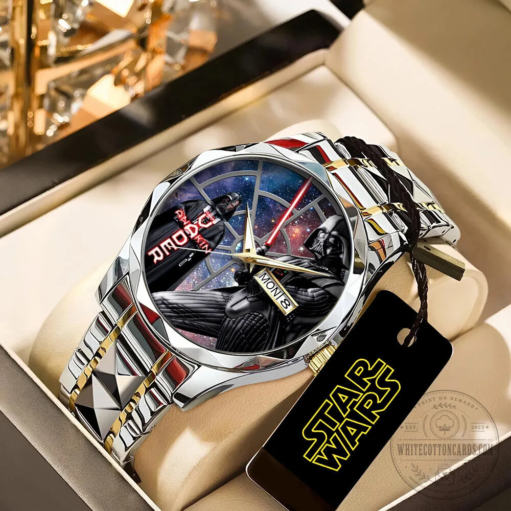 Star Wars Darth Vader and Anakin Skywalker Galactic Battle Stainless Steel Watch