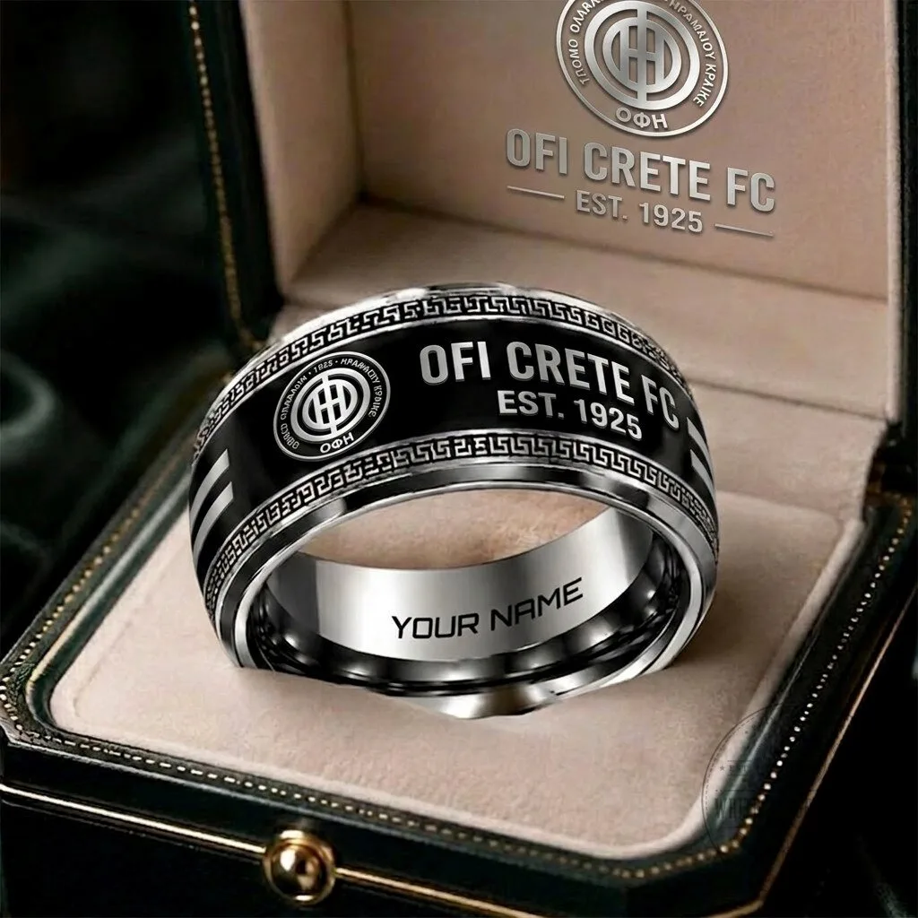 OFI Crete Football Club Super League Greece Personalized Engraved Ring