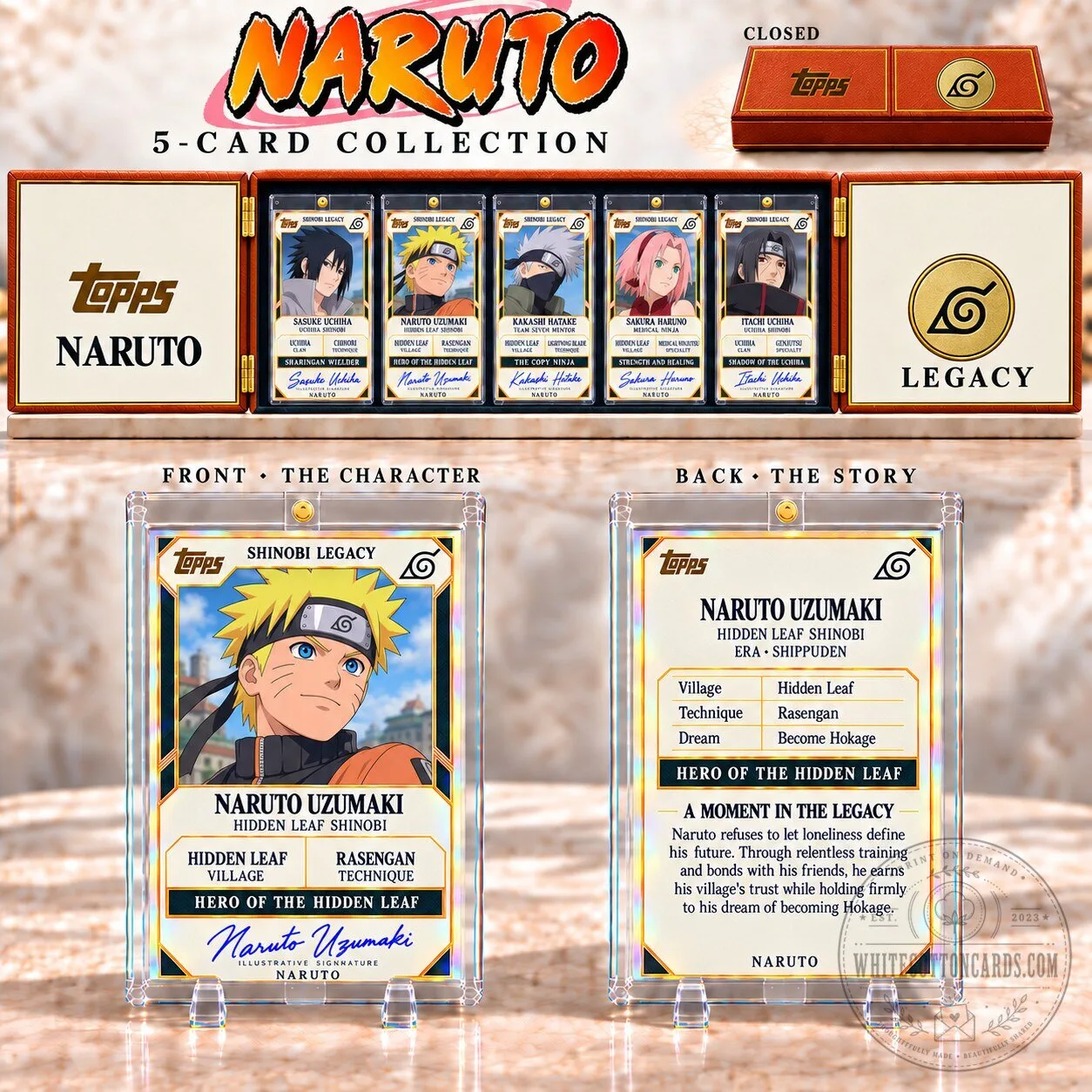 Naruto Uzumaki Topps Shinobi Legacy Trading Card Collector's Box Set