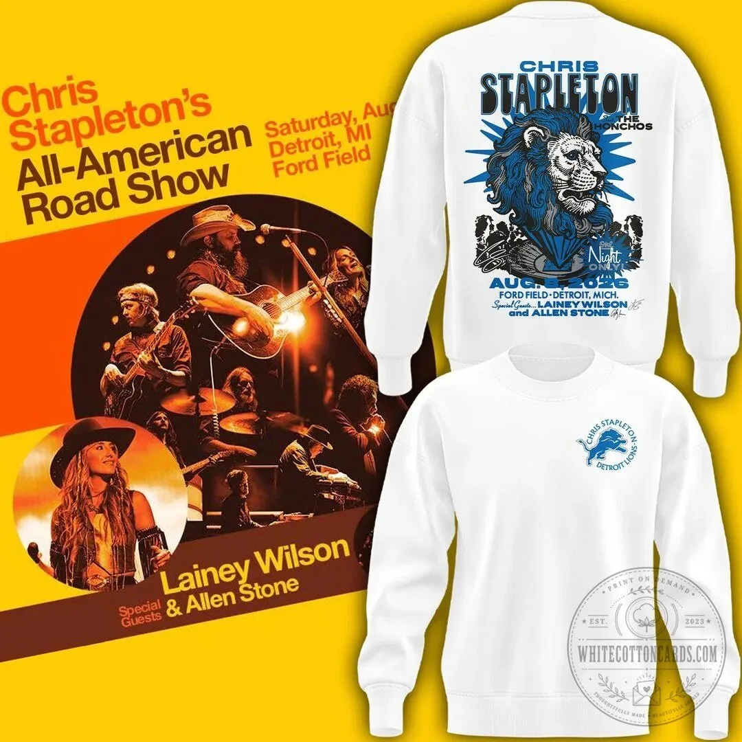 Chris Stapleton All-American Road Show Concert Tour Sweatshirt 1 Chris Stapleton All-American Road Show Concert Tour Sweatshirt