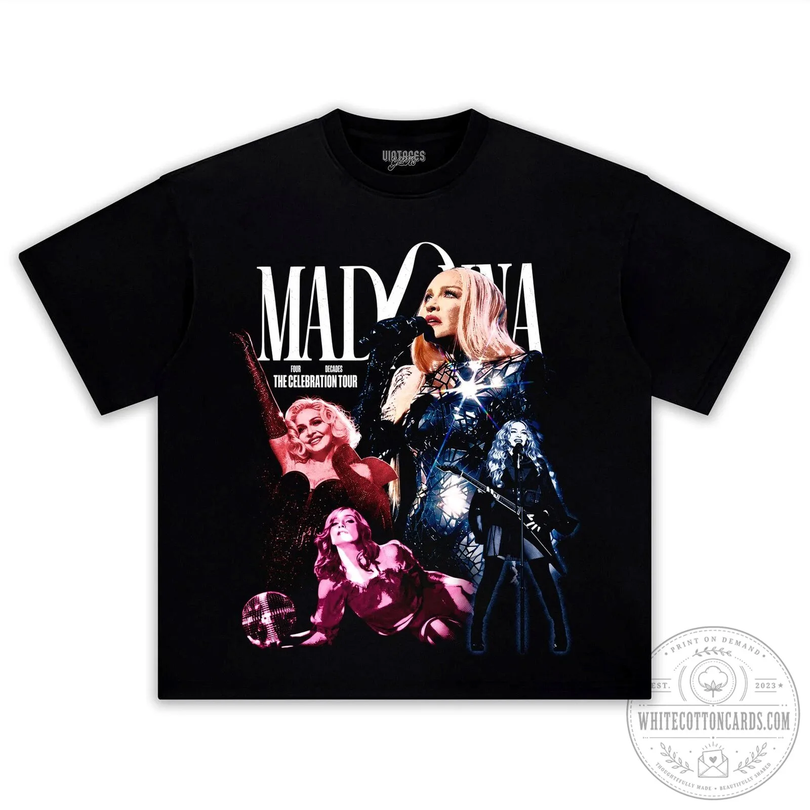 Madonna The Celebration Tour Four Decades Music Fan T-Shirt