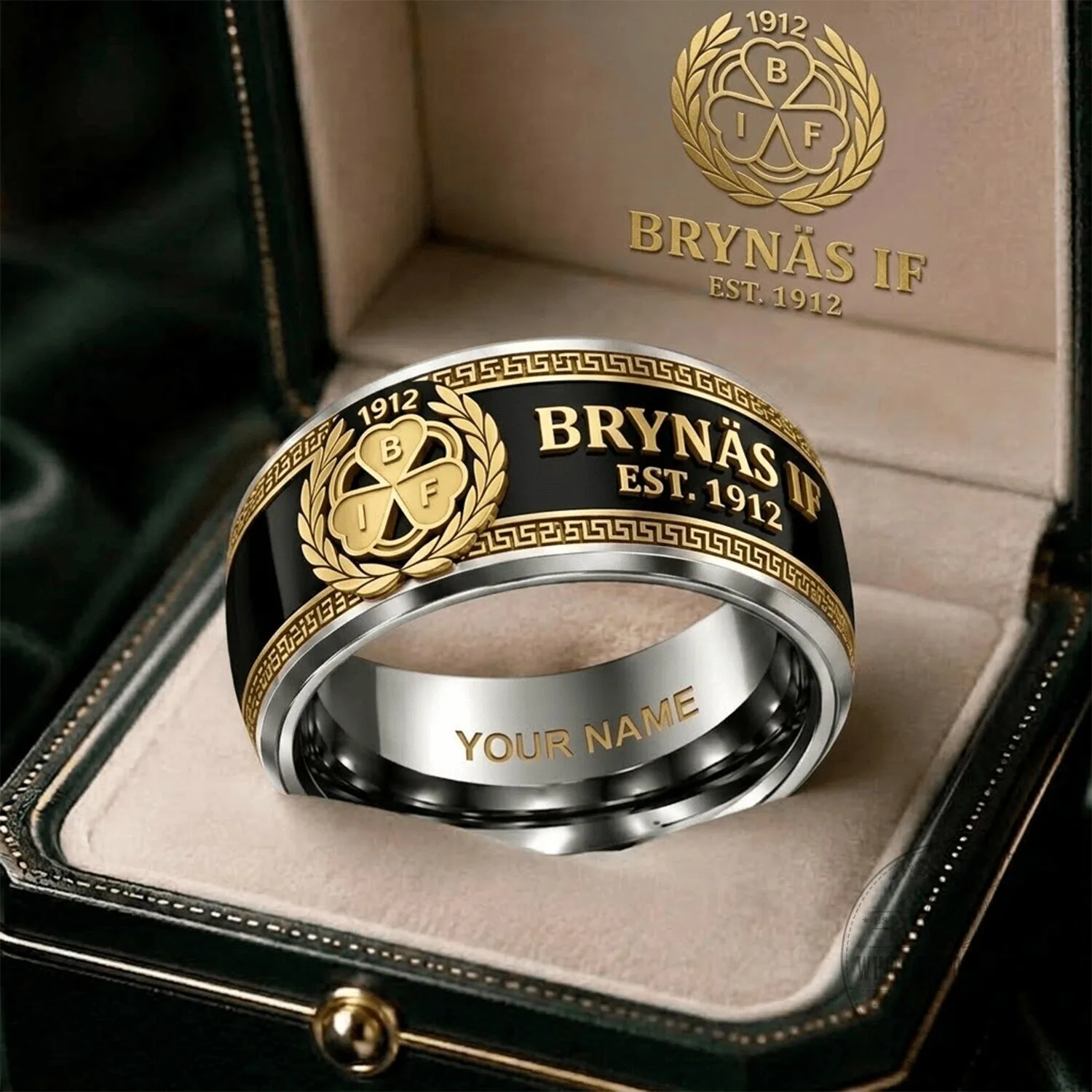Brynäs IF SHL Ice Hockey Team Personalized Ring