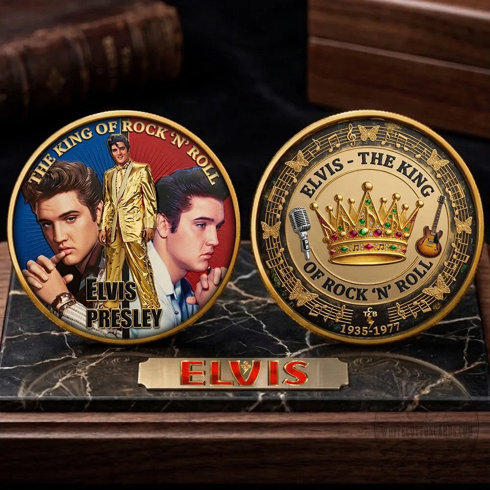 Commemorative Gold Coin of Elvis Presley, The King of Rock and Roll