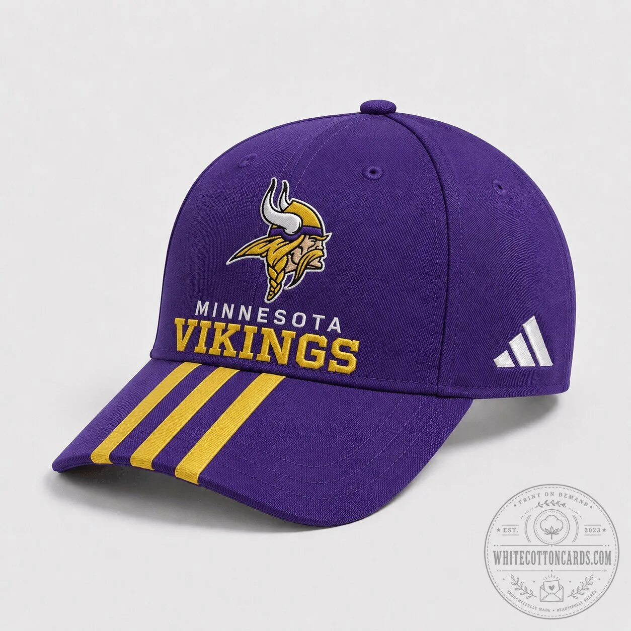 Minnesota Vikings National Football League Purple Triple Stripe Cap Hat