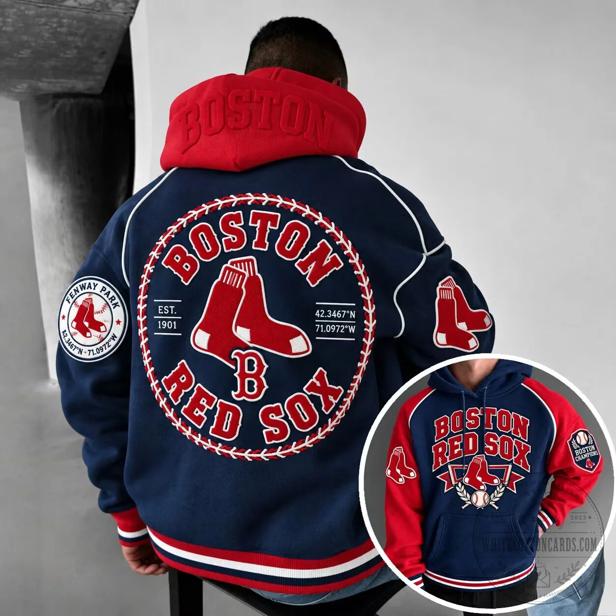 Boston Red Sox Baseball Team Fan Apparel Hoodie Jacket 2 Boston Red Sox Baseball Team Fan Apparel Hoodie Jacket
