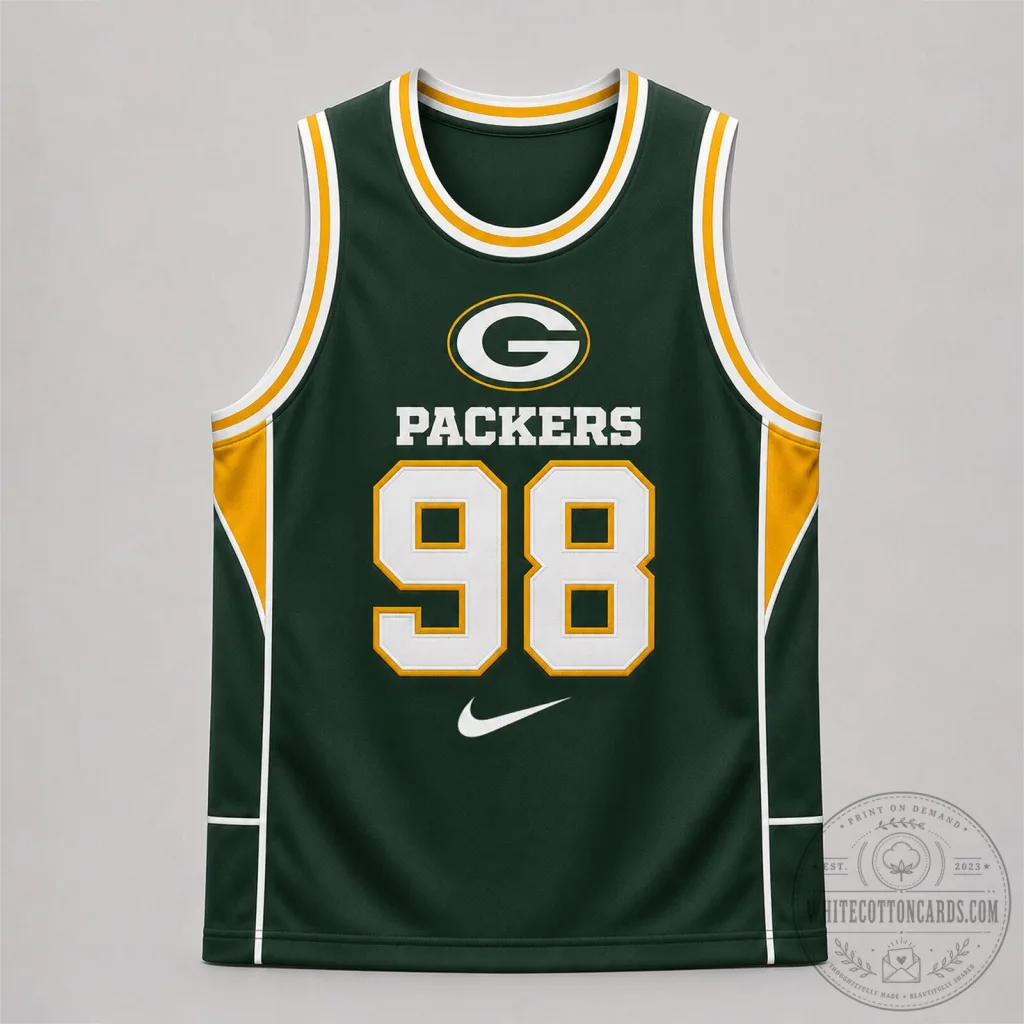 Green Bay Packers Number 98 National Football League Basketball Jersey Green Bay Packers Number 98 National Football League Basketball Jersey