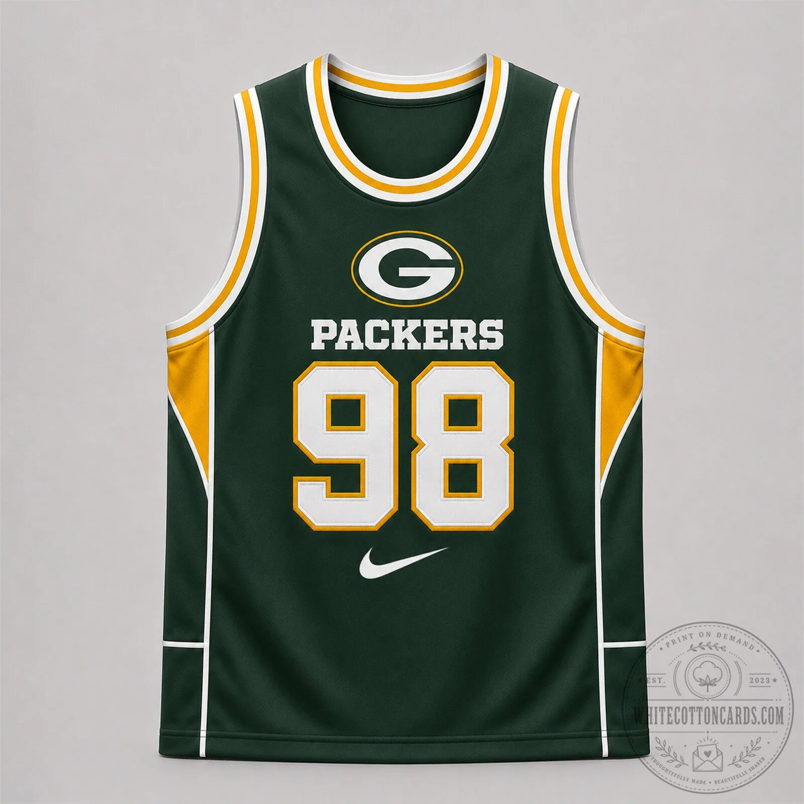 Green Bay Packers Number 98 National Football League Basketball Jersey 5 Green Bay Packers Number 98 National Football League Basketball Jersey
