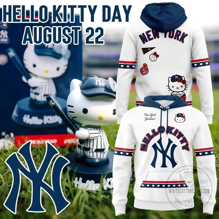 Hello Kitty Game Night Hoodie featuring New York Yankees Design