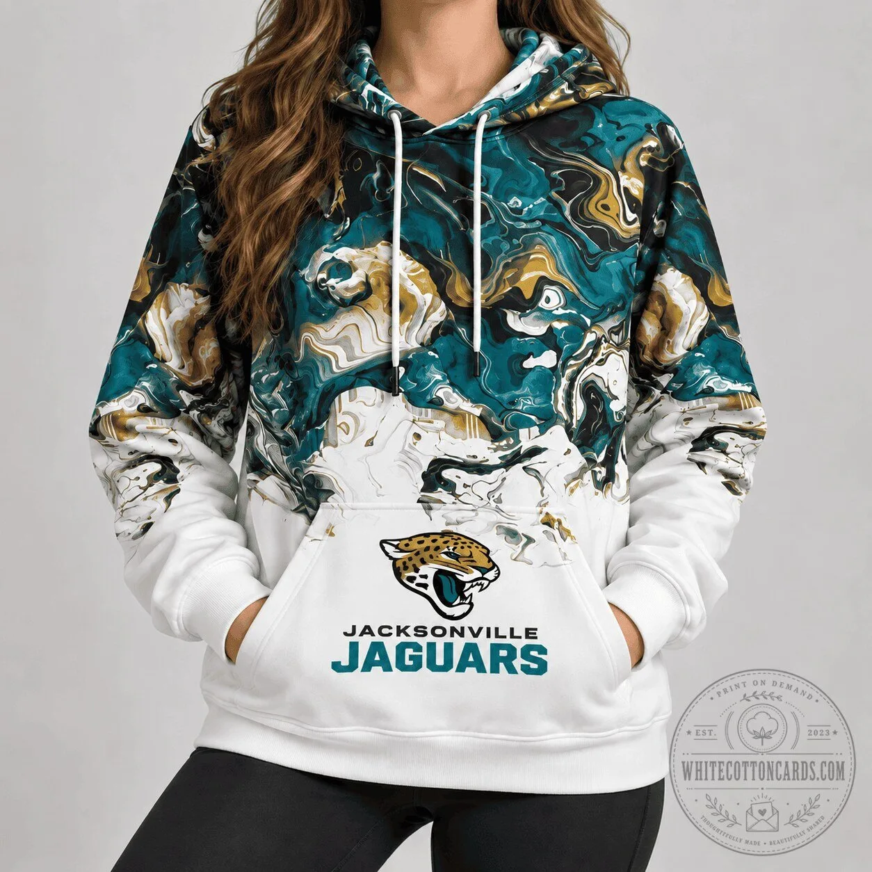 Lava Flow Pattern Hoodie in Jacksonville Jaguars NFL Team Colors 5 Lava Flow Pattern Hoodie in Jacksonville Jaguars NFL Team Colors