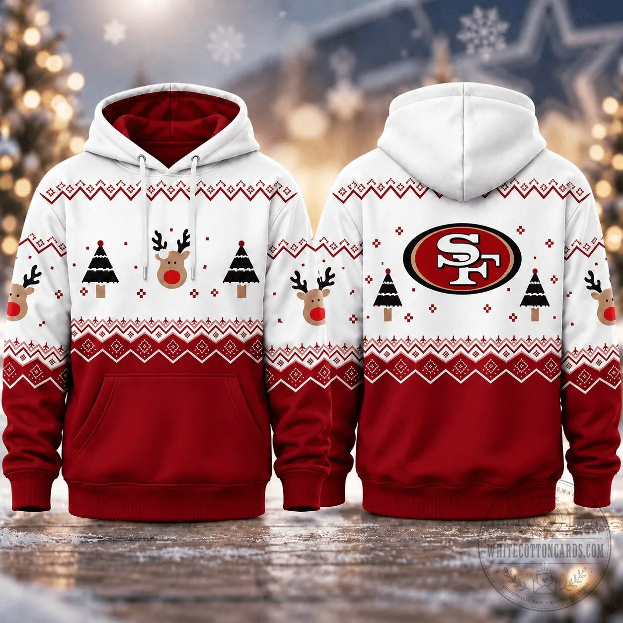 San Francisco 49ers Christmas Game Day Ugly Sweater Hoodie