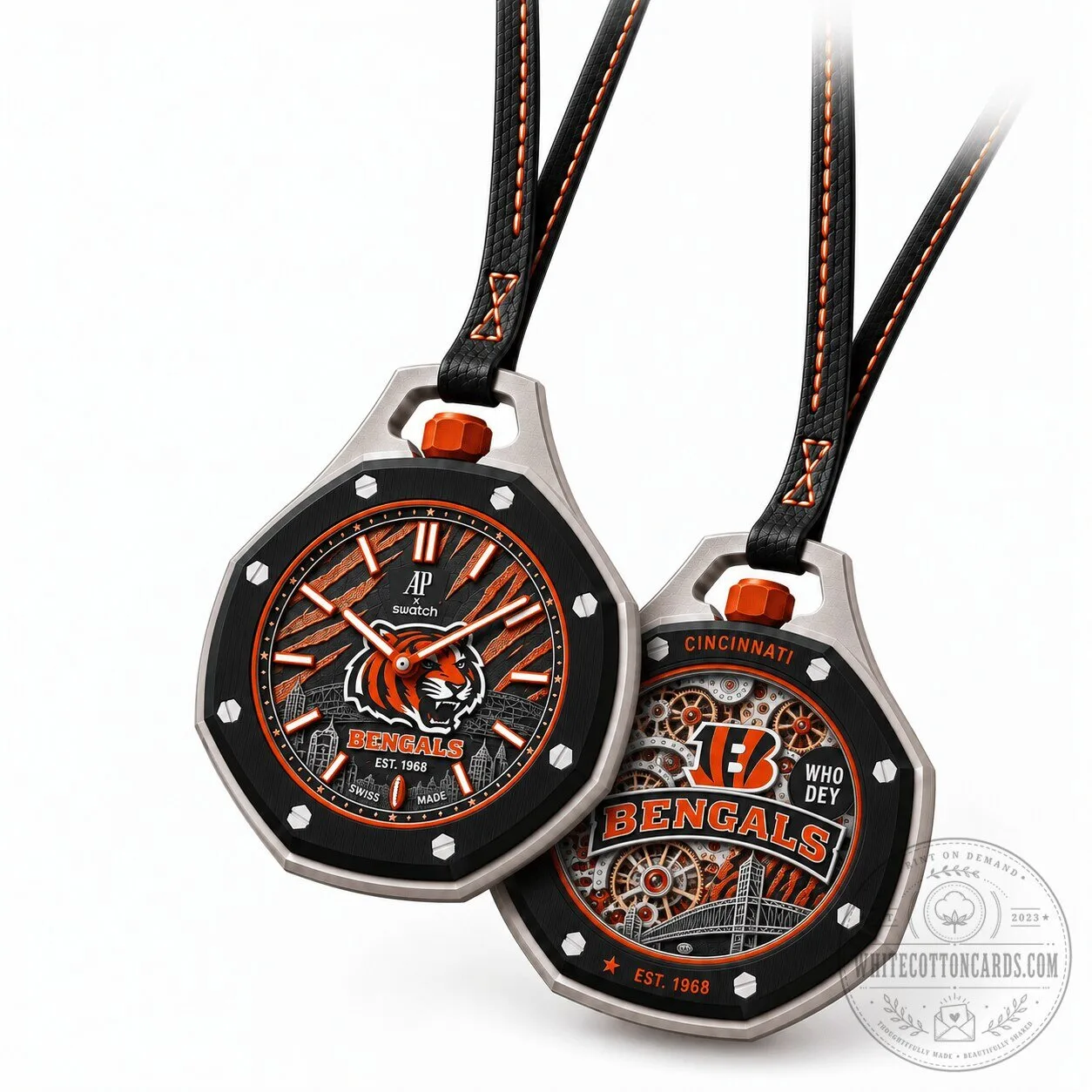 Cincinnati Bengals AP Swatch Bioceramic Moonswatch Tribute Watch