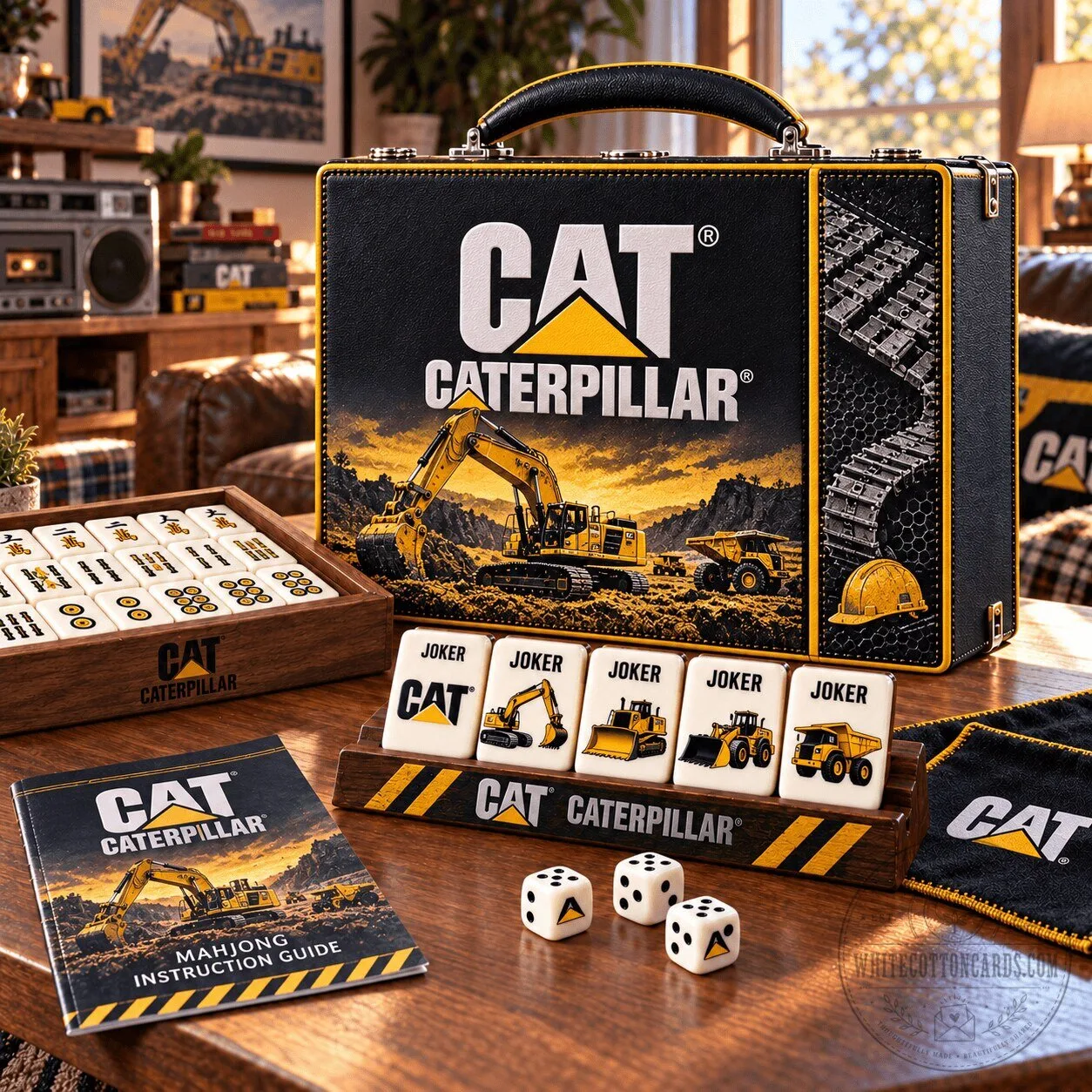Caterpillar Mahjong Game Set with Instruction Guide and Dice 1 Caterpillar Mahjong Game Set with Instruction Guide and Dice