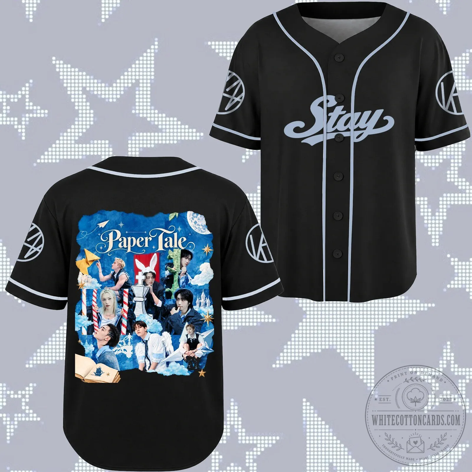 Stray Kids K-Pop Band Paper Tale Baseball Jersey