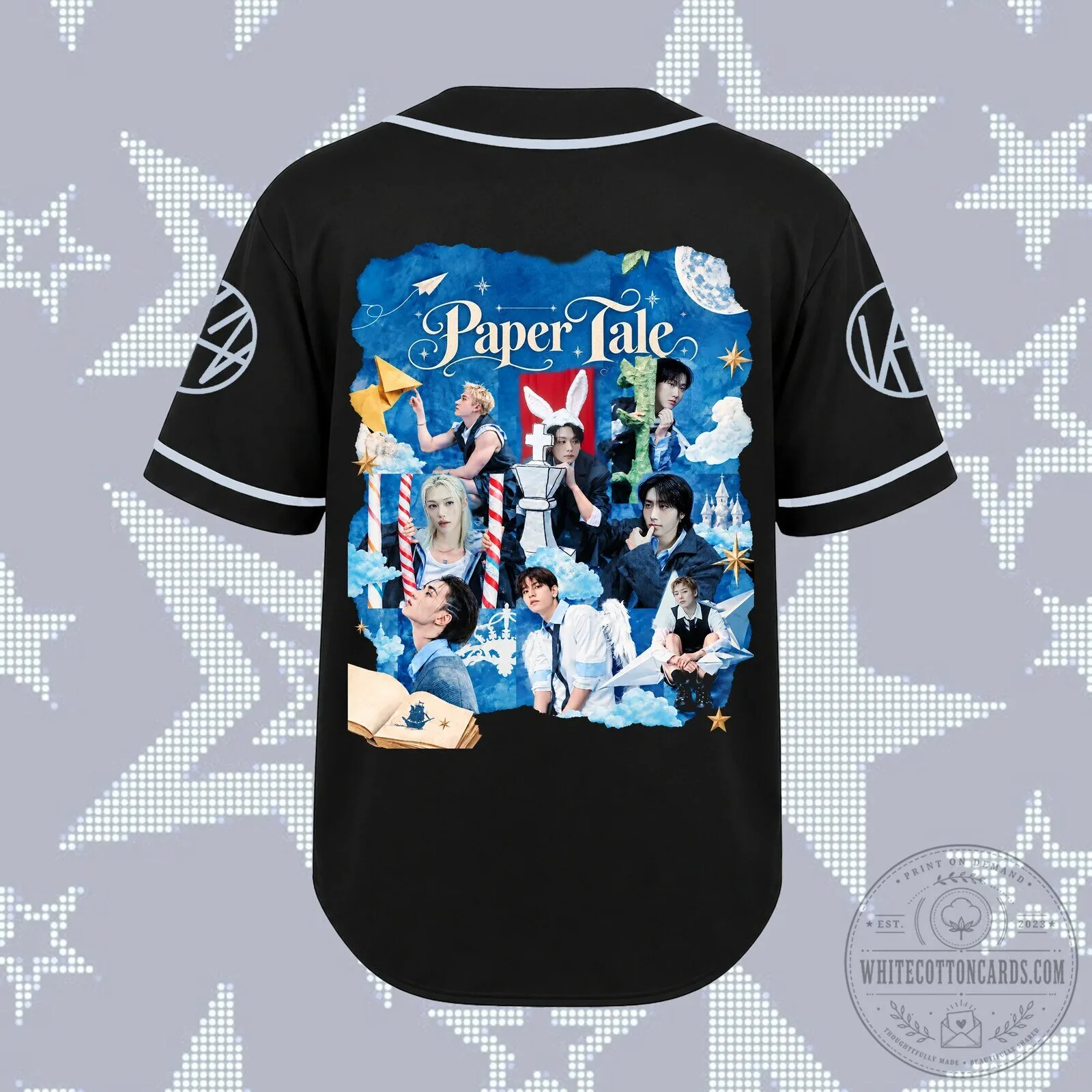 Stray Kids K-Pop Band Paper Tale Baseball Jersey 9 Stray Kids K-Pop Band Paper Tale Baseball Jersey