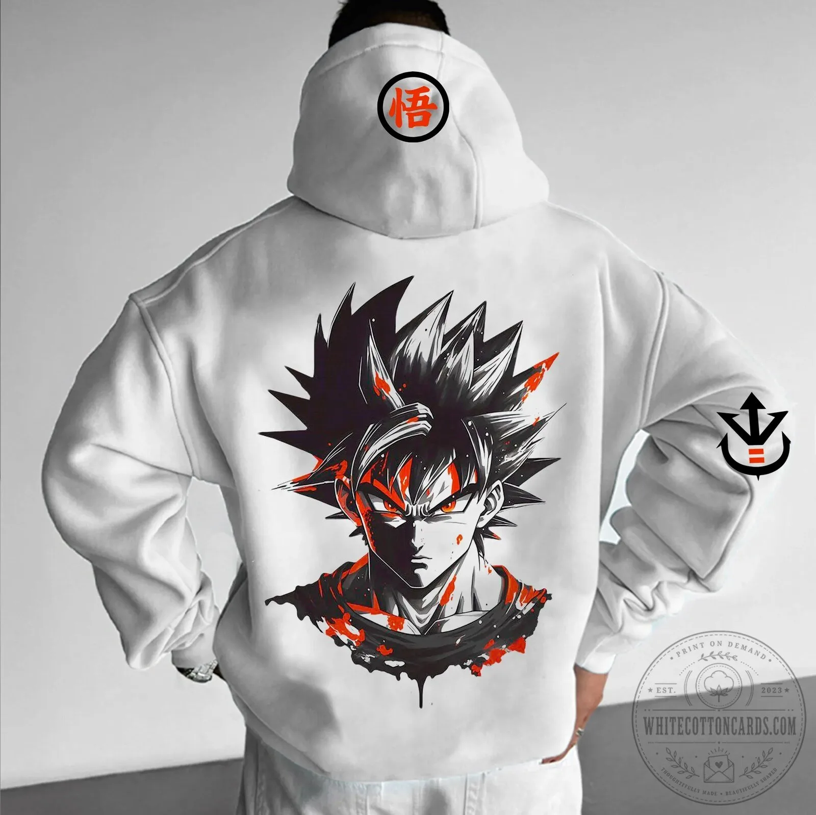 Dragon Ball Z Goku Super Saiyan White Unisex Hoodie