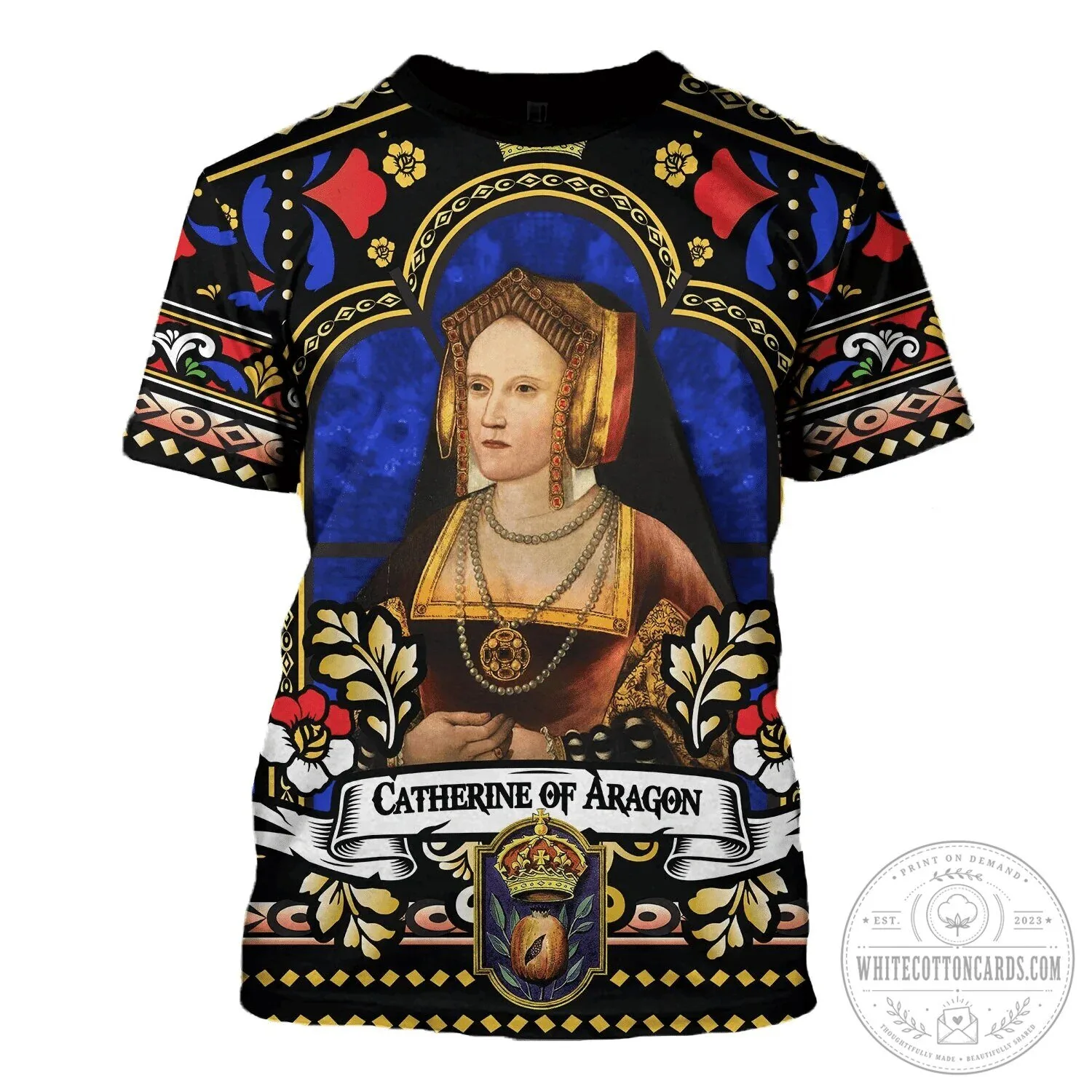 Catherine of Aragon Queen of England Stained Glass Portrait Hoodie Sweatshirt 19 Catherine of Aragon Queen of England Stained Glass Portrait Hoodie Sweatshirt