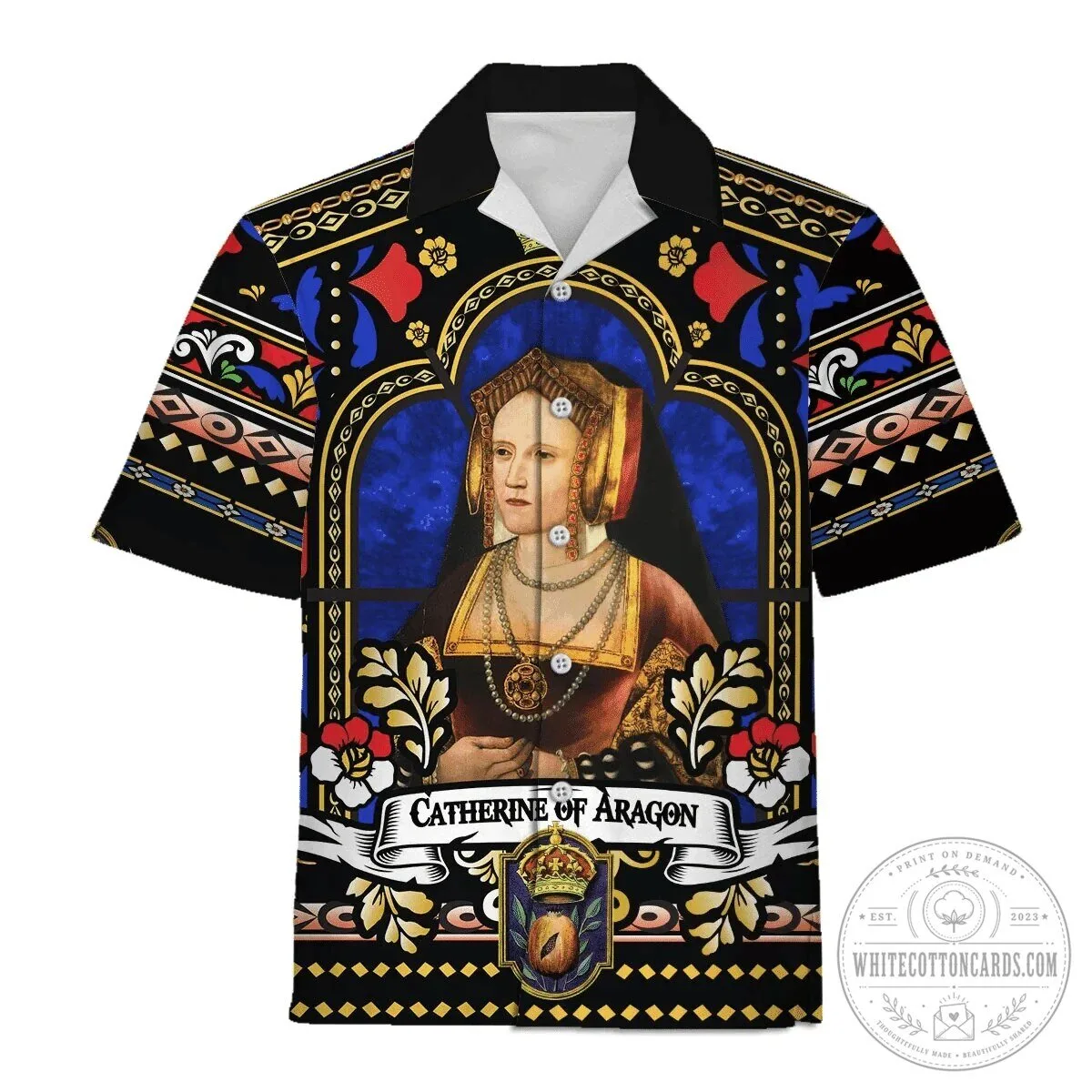 Catherine of Aragon Queen of England Stained Glass Portrait Hoodie Sweatshirt 20 Catherine of Aragon Queen of England Stained Glass Portrait Hoodie Sweatshirt