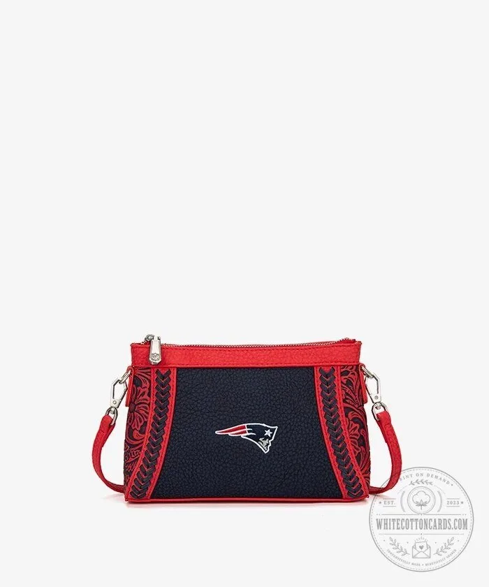 New England Patriots Braided Crossbody Bag for Women 2 New England Patriots Braided Crossbody Bag for Women