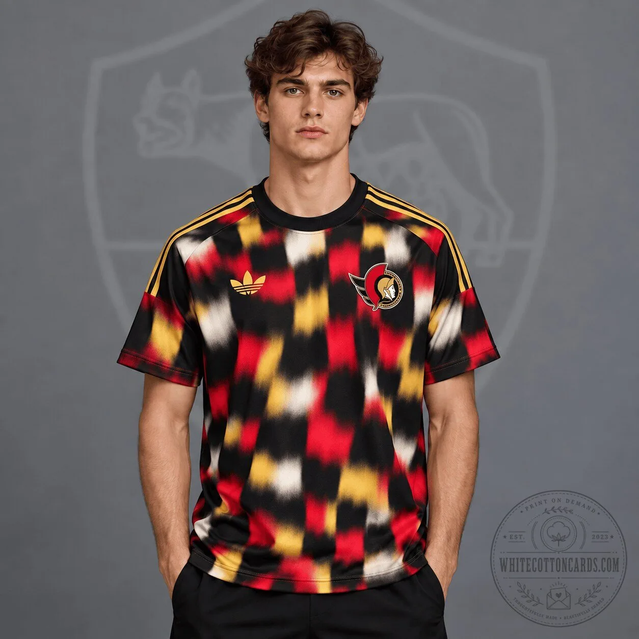 Ottawa Senators National Hockey League Abstract Pattern Fan T-Shirt