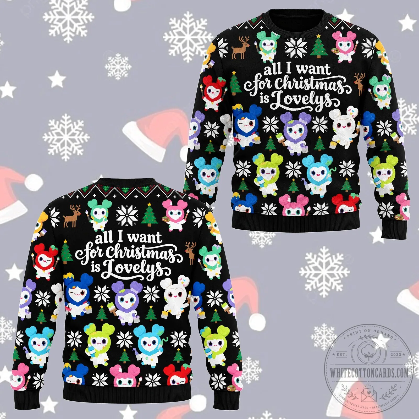 Lovelys Ugly Christmas Sweater for Christmas by TWICE Kpop - All I Want