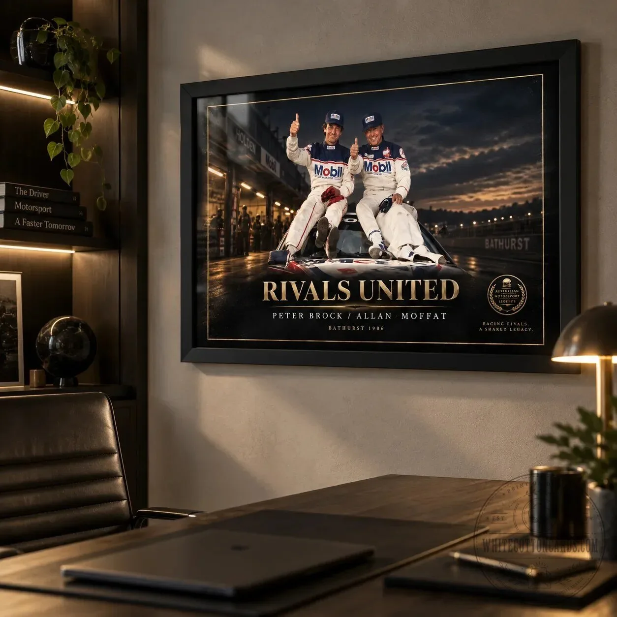 Peter Brock Allan Moffat Rivals United Bathurst 1986 Racing Car Framed Wall Art 14 Peter Brock Allan Moffat Rivals United Bathurst 1986 Racing Car Framed Wall Art