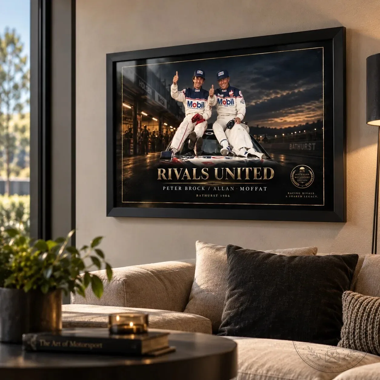Peter Brock Allan Moffat Rivals United Bathurst 1986 Racing Car Framed Wall Art 15 Peter Brock Allan Moffat Rivals United Bathurst 1986 Racing Car Framed Wall Art