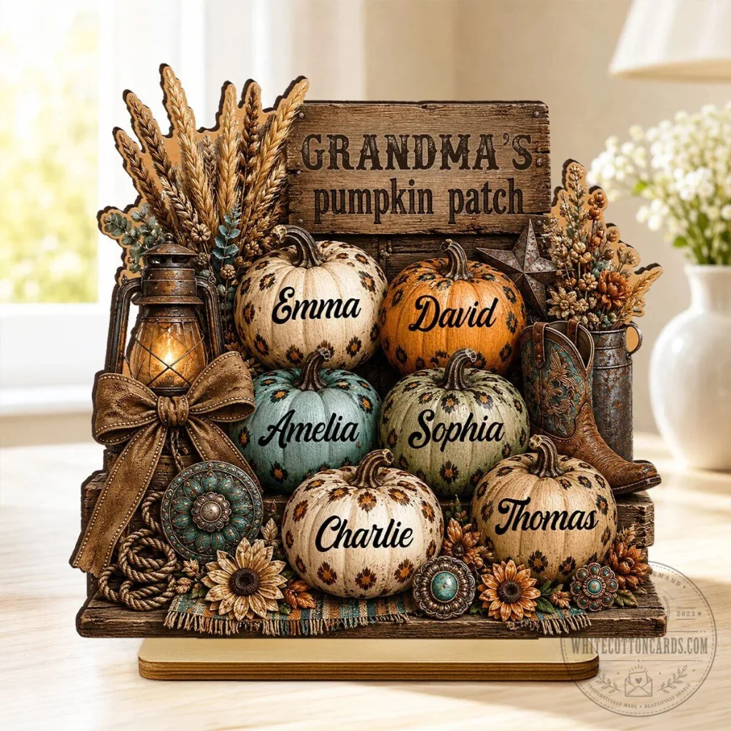 Personalized Grandma's Pumpkin Patch Fall Family Name Wooden Plaque Sign Personalized Grandma's Pumpkin Patch Fall Family Name Wooden Plaque Sign