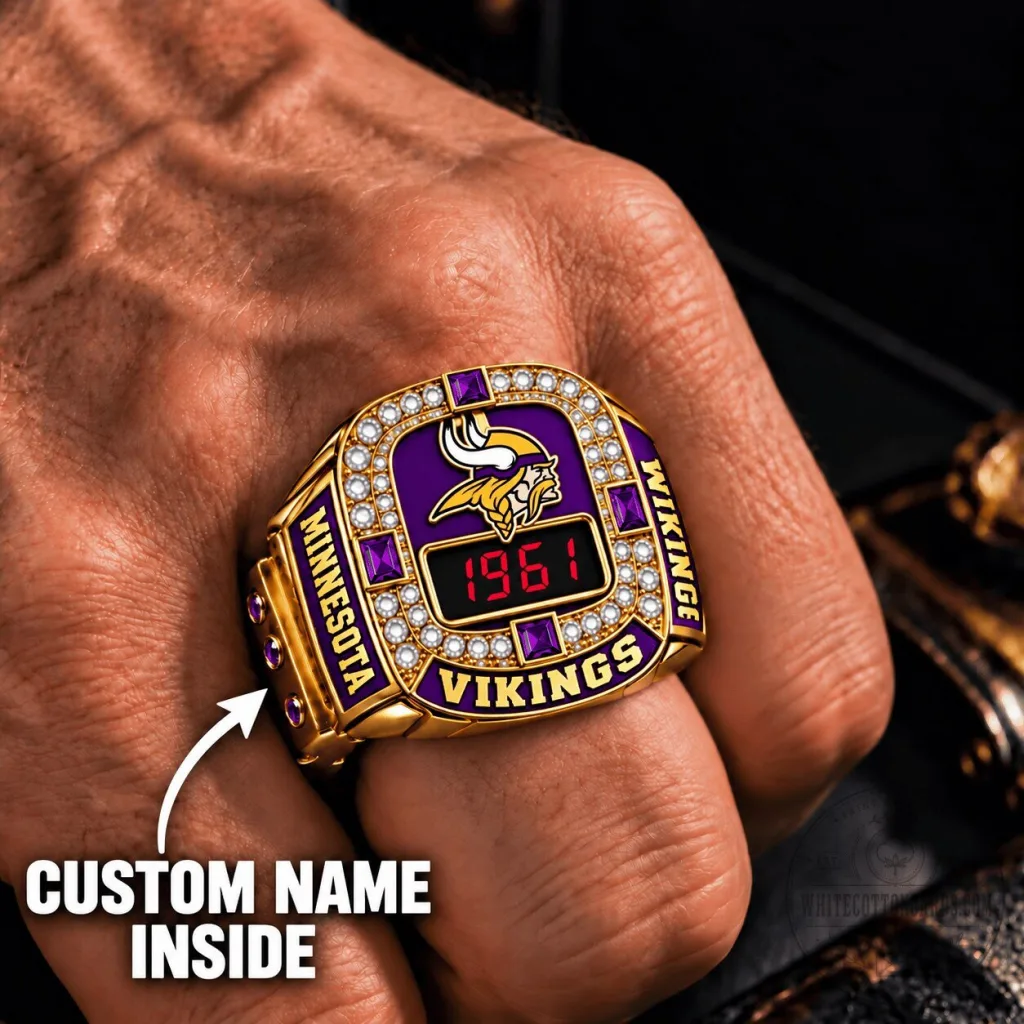 Minnesota Vikings NFL Football Team Championship Ring Custom Name Minnesota Vikings NFL Football Team Championship Ring Custom Name