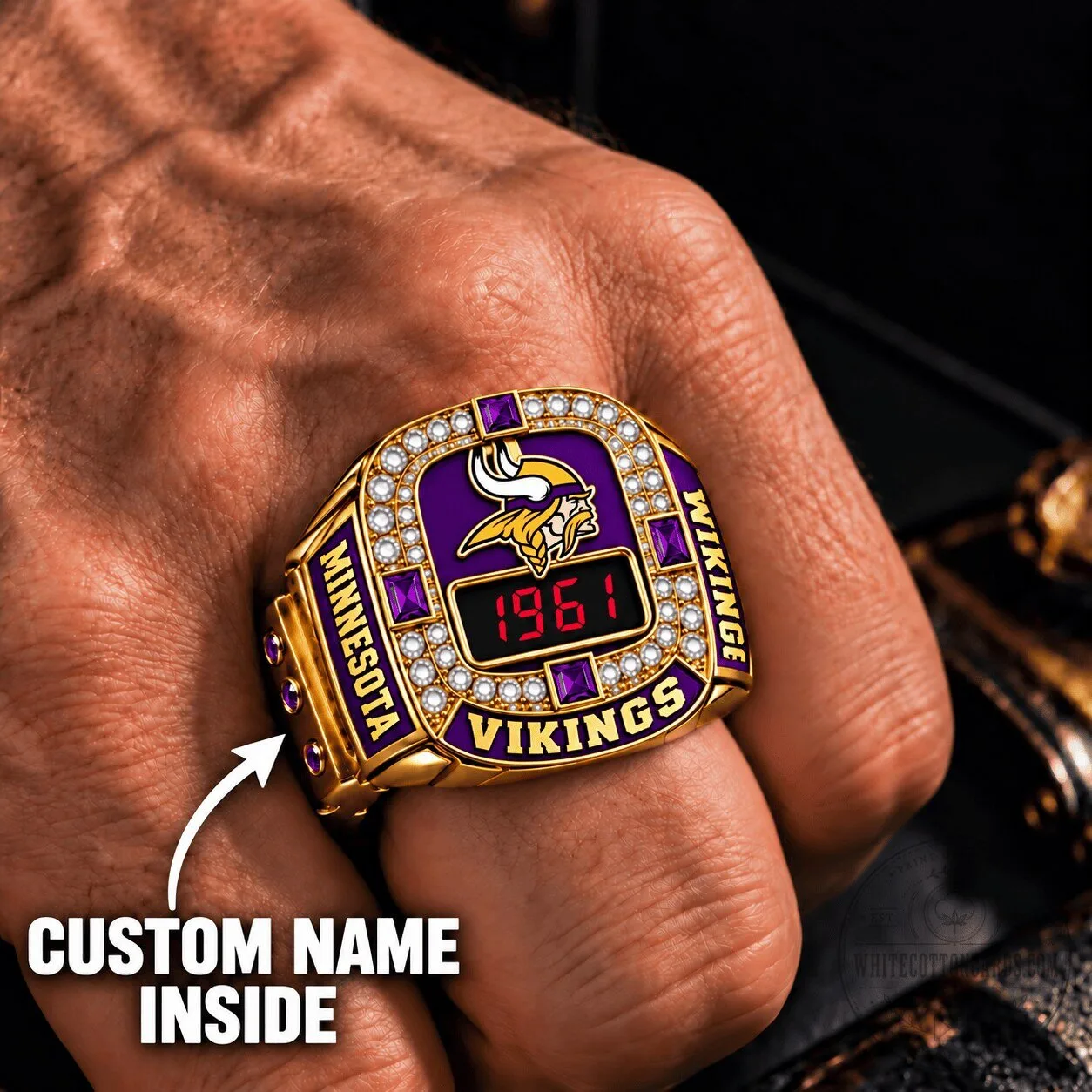 Minnesota Vikings NFL Football Team Championship Ring Custom Name