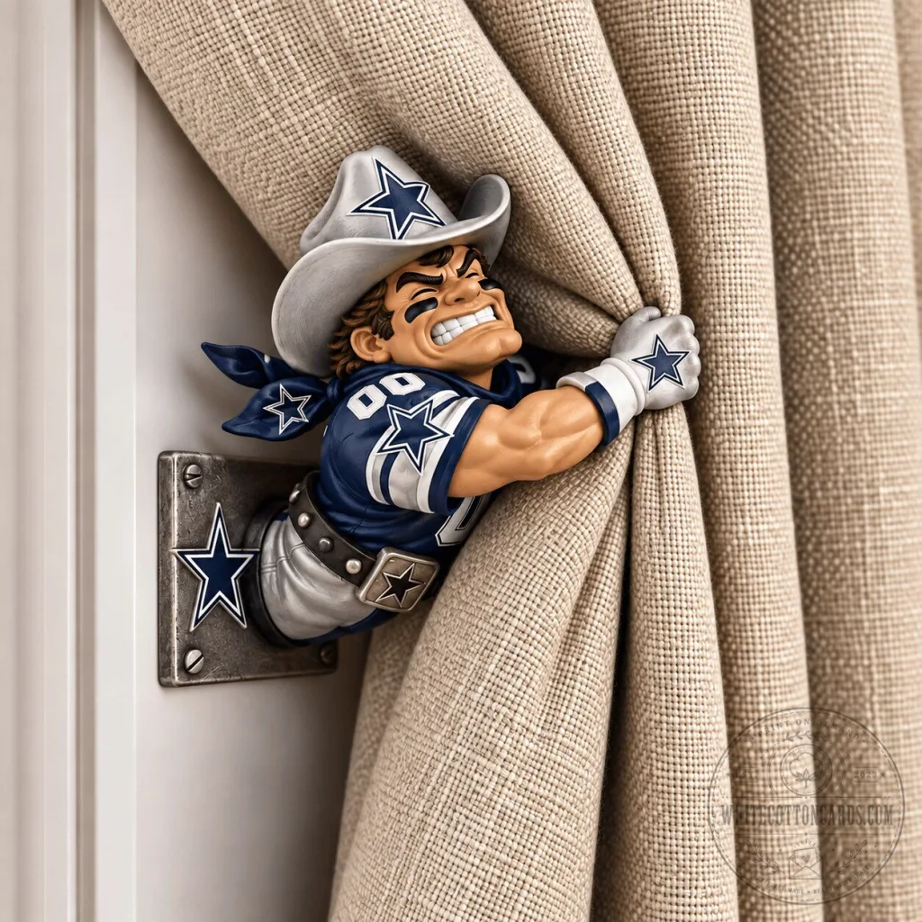 Dallas Cowboys Curtain Holdback Set, NFL Football Team Curtain Tie Backs Dallas Cowboys Curtain Holdback Set, NFL Football Team Curtain Tie Backs