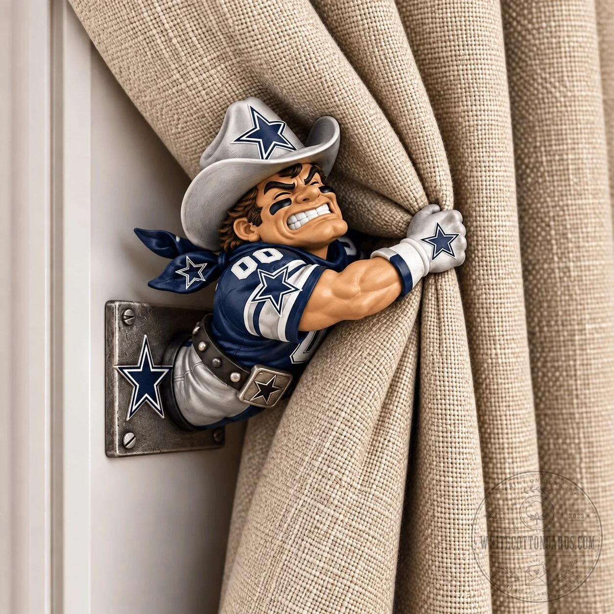 Dallas Cowboys Curtain Holdback Set, NFL Football Team Curtain Tie Backs