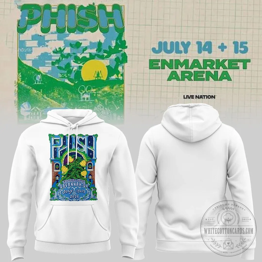 Phish Savannah Georgia Enmarket Arena Summer Tour 2026 Concert Hoodie 3 Phish Savannah Georgia Enmarket Arena Summer Tour 2026 Concert Hoodie
