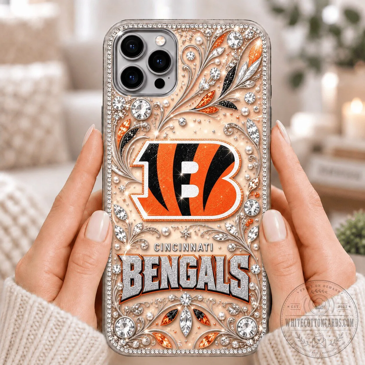 Cincinnati Bengals NFL Football Team Sparkle Bling Design iPhone Phone Case 5 Cincinnati Bengals NFL Football Team Sparkle Bling Design iPhone Phone Case