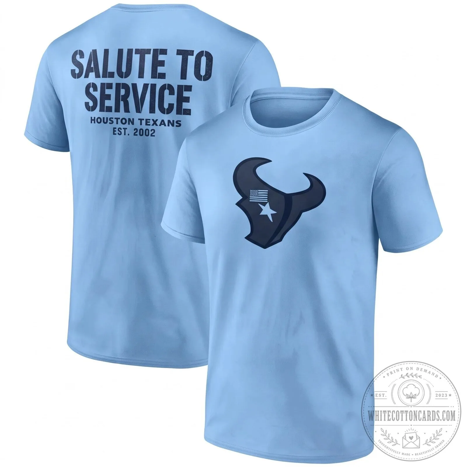 Houston Texans Salute To Service Military Green Football T-Shirt 15 Houston Texans Salute To Service Military Green Football T-Shirt