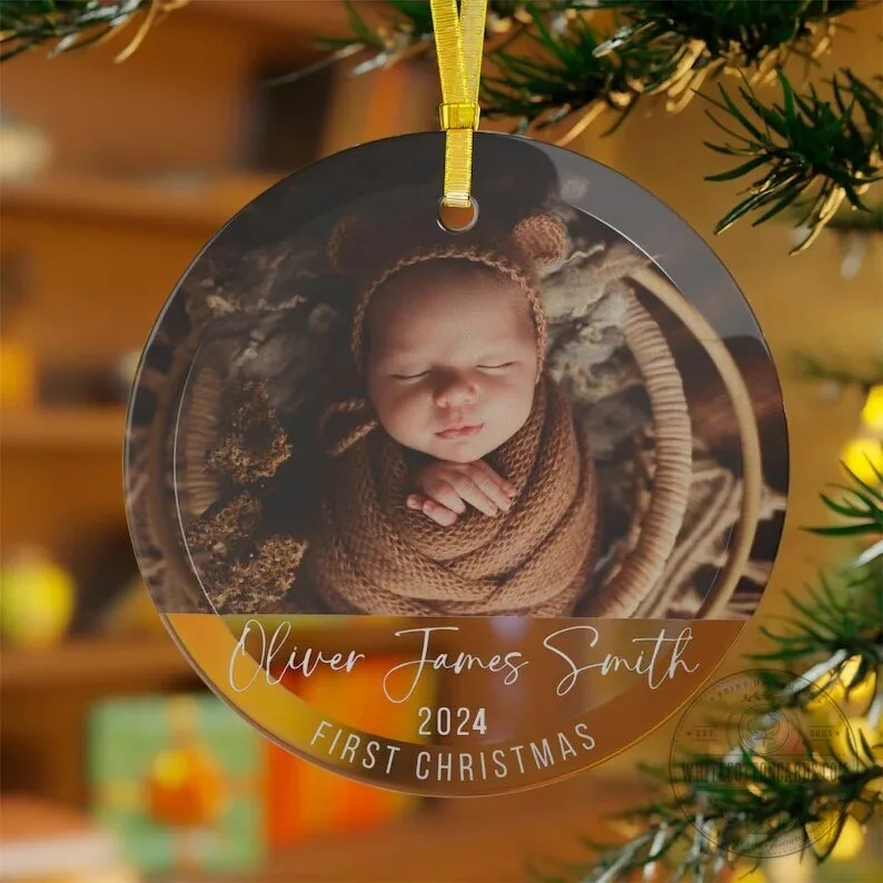 Babies First Christmas Ornament Personalized Acrylic Keepsake 9 Babies First Christmas Ornament Personalized Acrylic Keepsake